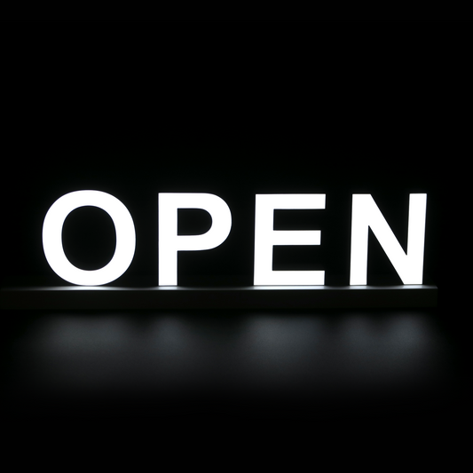 【送料無料】abcMIXマグネット OPEN(文字+電源セット)