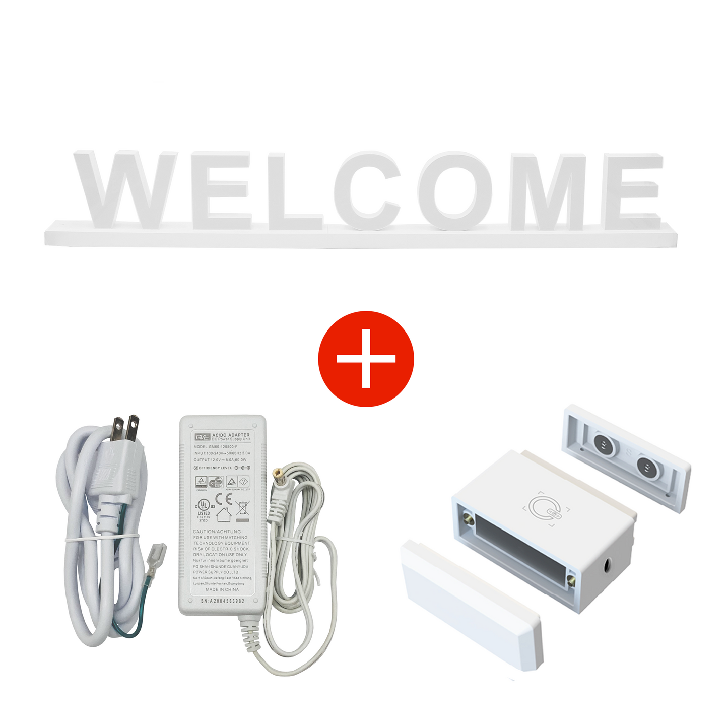 【送料無料】abcMIXマグネット WELCOME(文字+電源セット)
