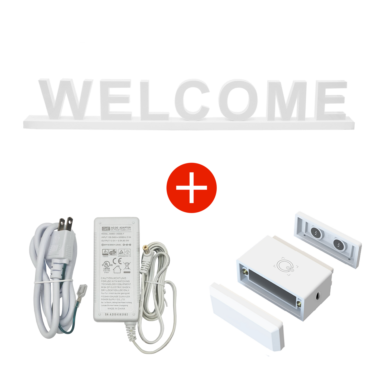 【送料無料】abcMIXマグネット WELCOME（文字＋電源セット）